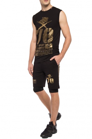 Double-layered shorts with tiger, zdjęcie 2 Double-layered shorts with tiger od Plein Sport